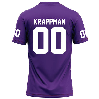 Furman - NCAA Football : Charlie Krappman - Purple Football Jersey-1