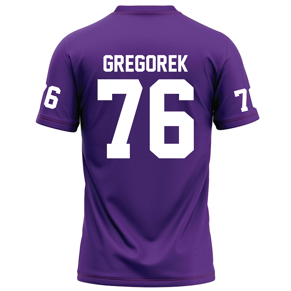 Furman - NCAA Football : Chase Gregorek - Purple Football Jersey-1