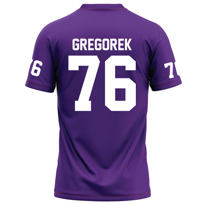 Furman - NCAA Football : Chase Gregorek - Purple Football Jersey-1