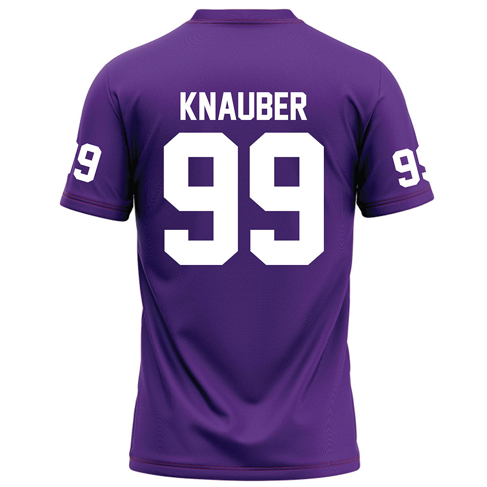Furman - NCAA Football : Bruce Knauber - Purple Football Jersey-1