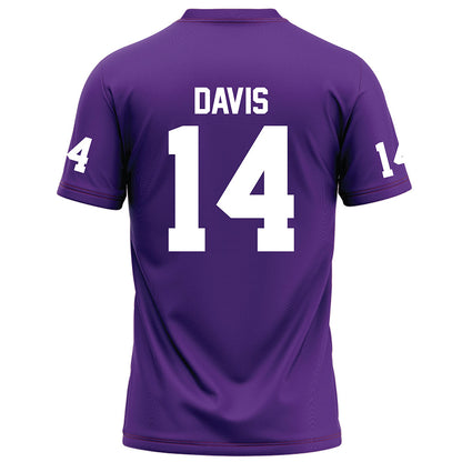 Furman - NCAA Football : Isaiah Davis - Purple Football Jersey-1