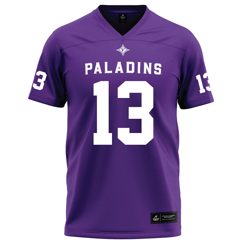 Furman - NCAA Football : Ian Olsen - Purple Football Jersey-0