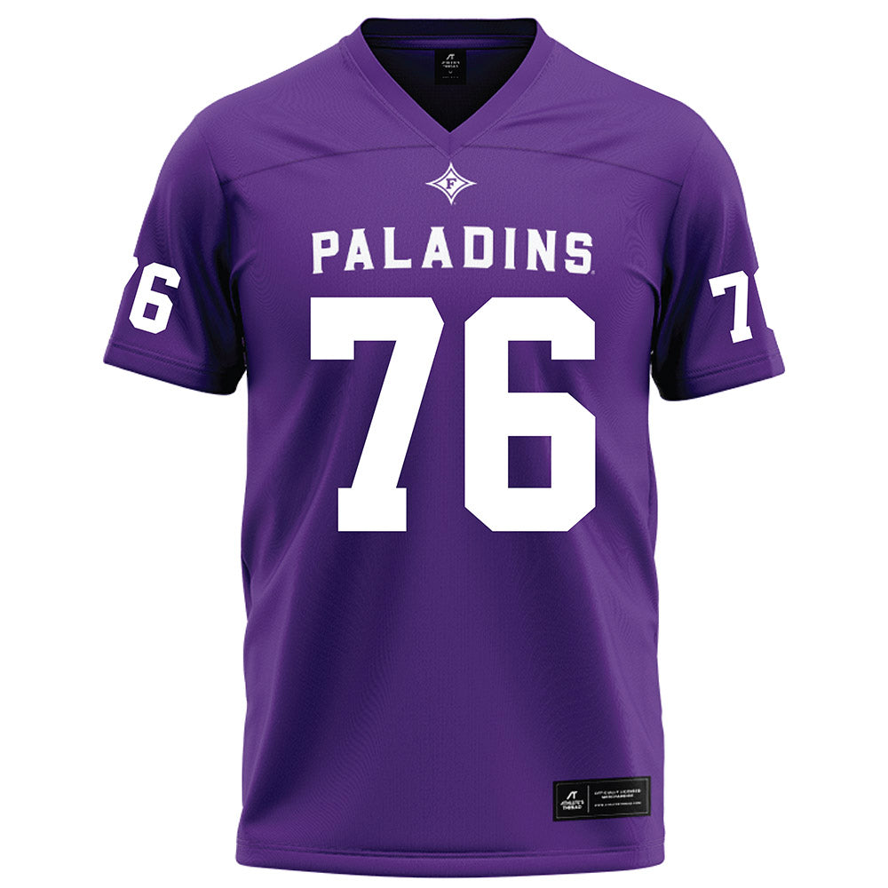 Furman - NCAA Football : Chase Gregorek - Purple Football Jersey-0