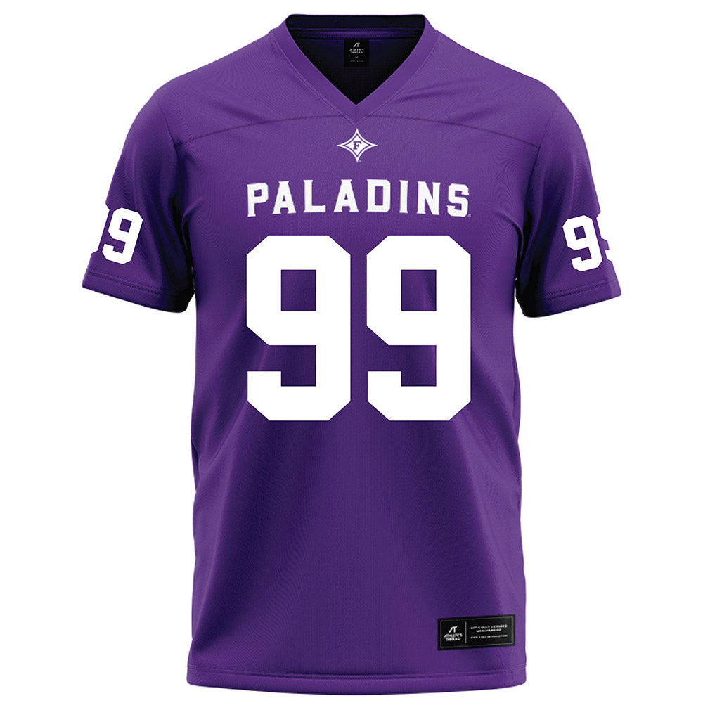 Furman - NCAA Football : Bruce Knauber - Purple Football Jersey-0