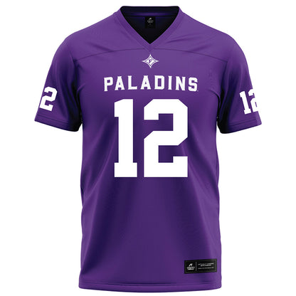 Furman - NCAA Football : Brady Geibel - Purple Football Jersey-0