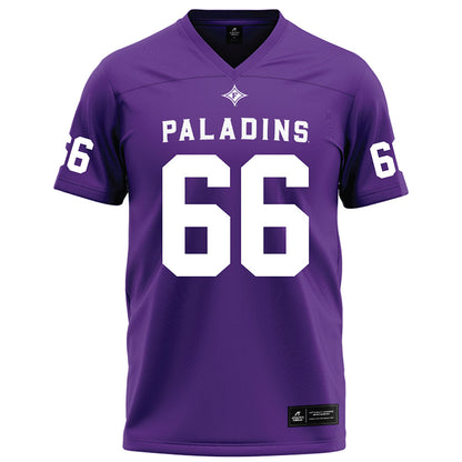 Furman - NCAA Football : Eli Brasher - Purple Football Jersey-0