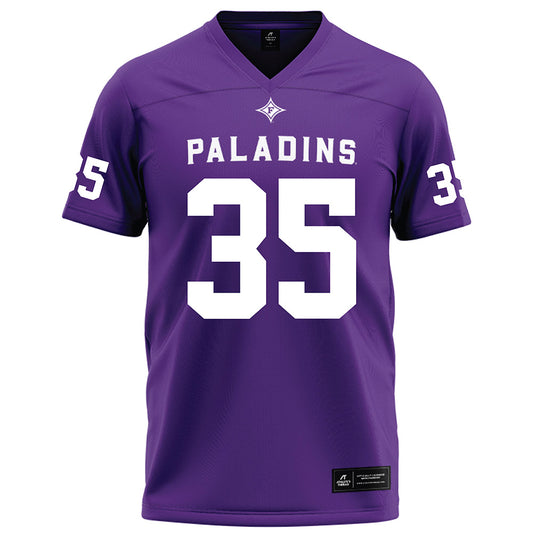 Furman - NCAA Football : Emmett Grzebin - Purple Football Jersey-0