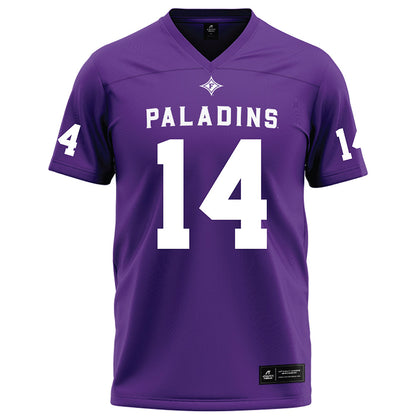 Furman - NCAA Football : Isaiah Davis - Purple Football Jersey-0