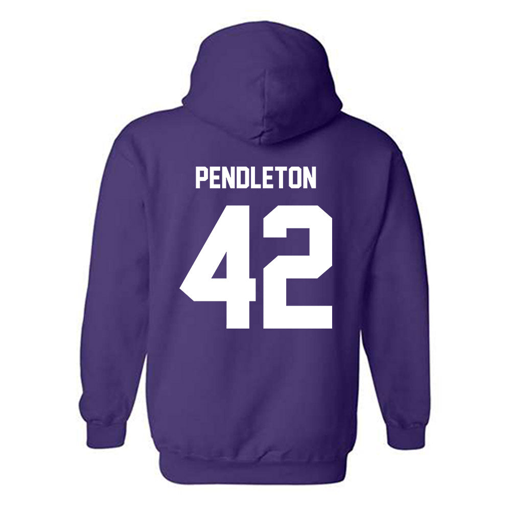 Furman - NCAA Football : Jakeman Pendleton - Replica Shersey Hooded Sweatshirt-1