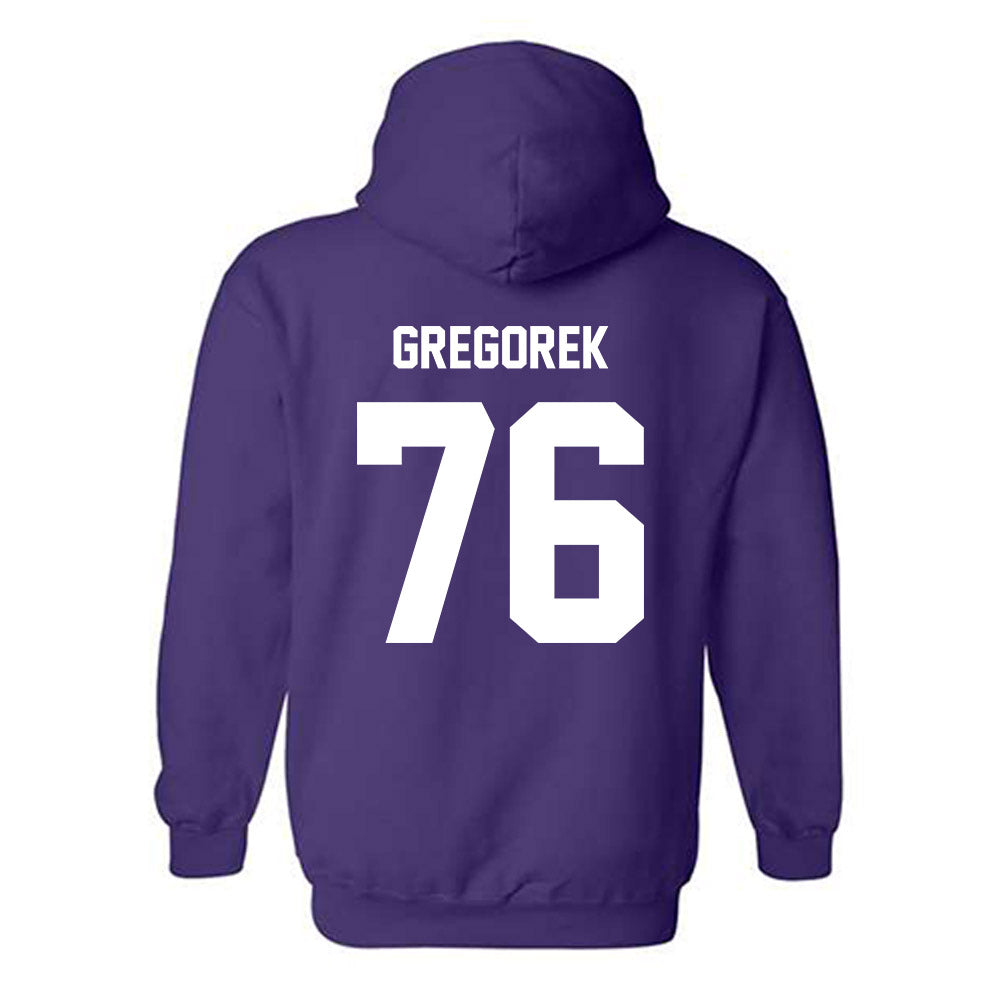 Furman - NCAA Football : Chase Gregorek - Replica Shersey Hooded Sweatshirt-1