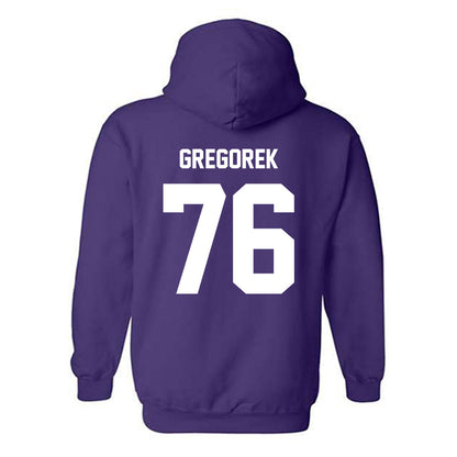 Furman - NCAA Football : Chase Gregorek - Replica Shersey Hooded Sweatshirt-1