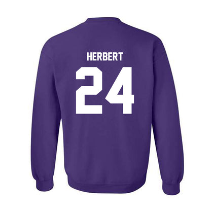Furman - NCAA Football : Raleigh Herbert - Replica Shersey Crewneck Sweatshirt-1