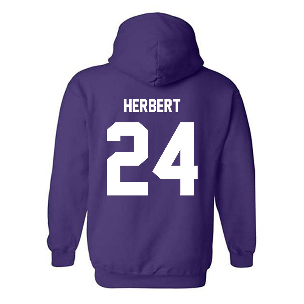 Furman - NCAA Football : Raleigh Herbert - Replica Shersey Hooded Sweatshirt-1