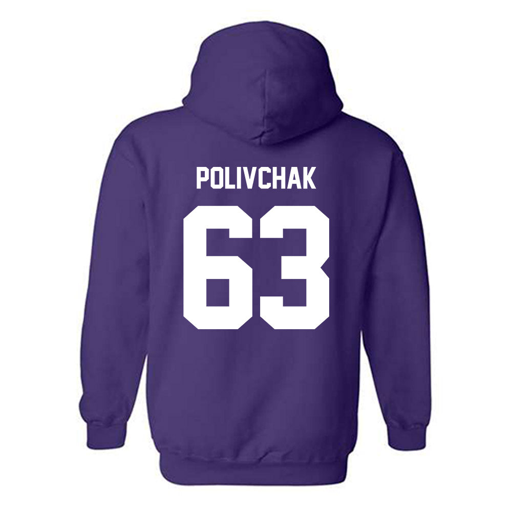 Furman - NCAA Football : Chase Polivchak - Replica Shersey Hooded Sweatshirt-1