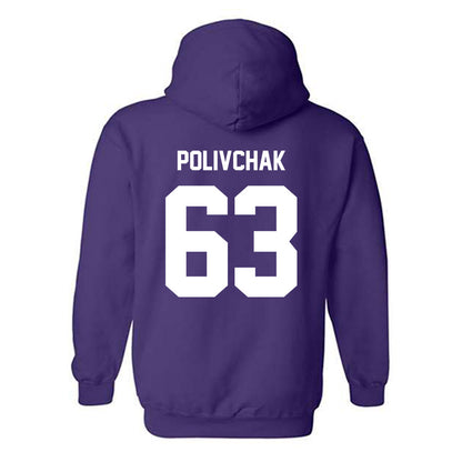 Furman - NCAA Football : Chase Polivchak - Replica Shersey Hooded Sweatshirt-1