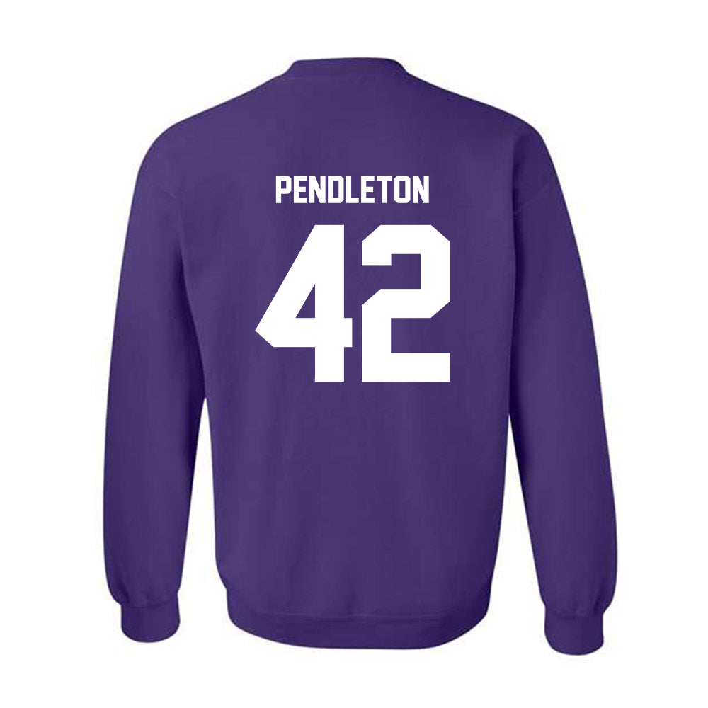 Furman - NCAA Football : Jakeman Pendleton - Replica Shersey Crewneck Sweatshirt-1