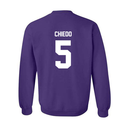 Furman - NCAA Football : Dylan Chiedo - Replica Shersey Crewneck Sweatshirt-1