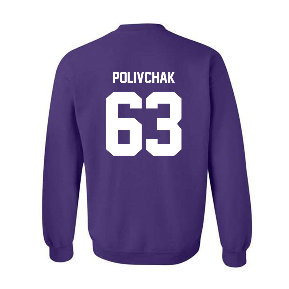 Furman - NCAA Football : Chase Polivchak - Replica Shersey Crewneck Sweatshirt-1