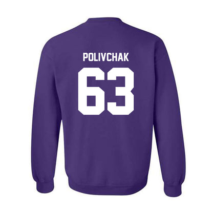 Furman - NCAA Football : Chase Polivchak - Replica Shersey Crewneck Sweatshirt-1