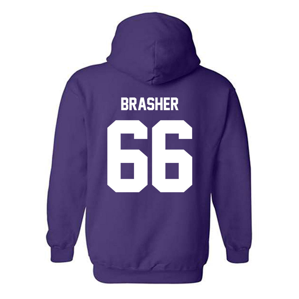 Furman - NCAA Football : Eli Brasher - Replica Shersey Hooded Sweatshirt-1