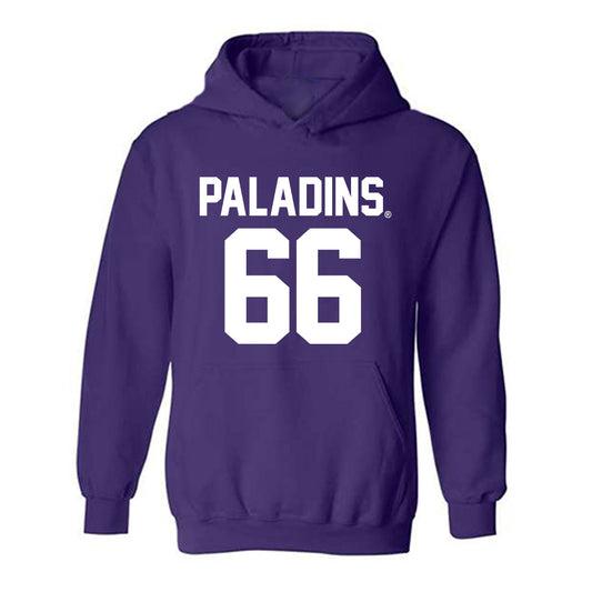Furman - NCAA Football : Eli Brasher - Replica Shersey Hooded Sweatshirt-0