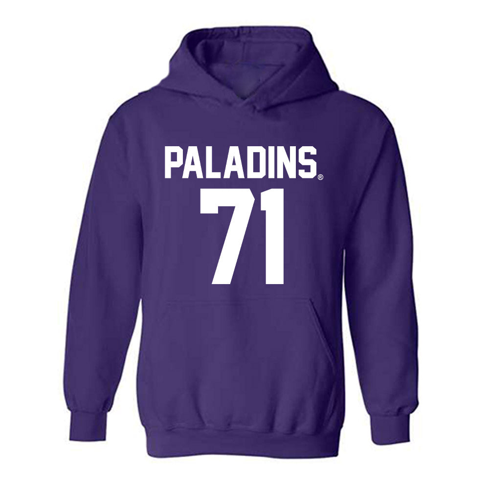 Furman - NCAA Football : Edwin Gaulding - Replica Shersey Hooded Sweatshirt-0