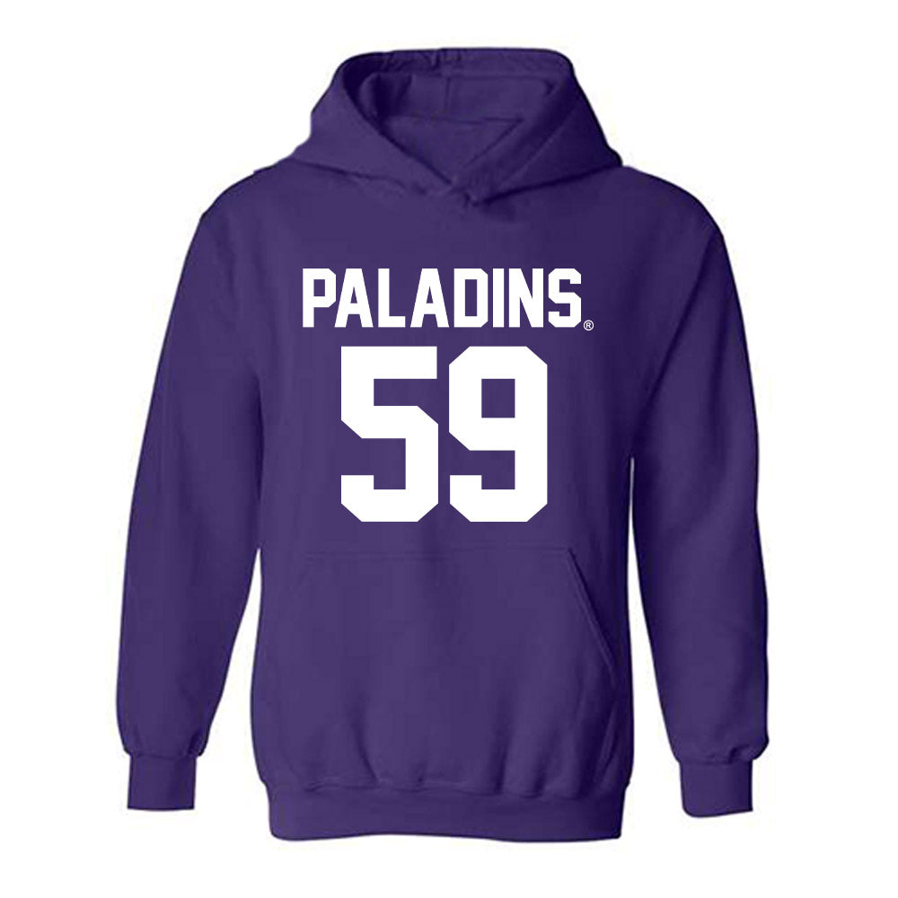 Furman - NCAA Football : Ty Kauserud - Replica Shersey Hooded Sweatshirt