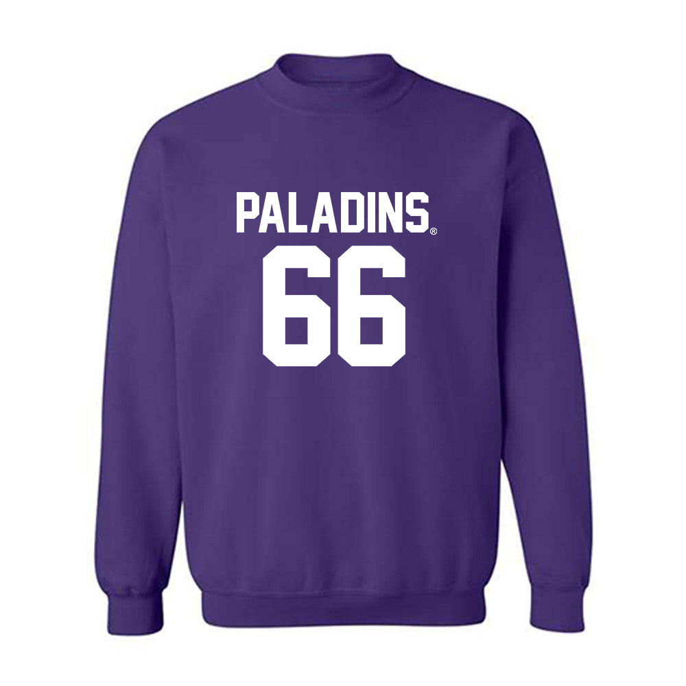 Furman - NCAA Football : Eli Brasher - Replica Shersey Crewneck Sweatshirt-0