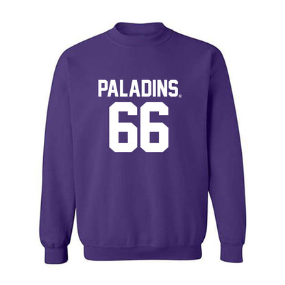 Furman - NCAA Football : Eli Brasher - Replica Shersey Crewneck Sweatshirt-0