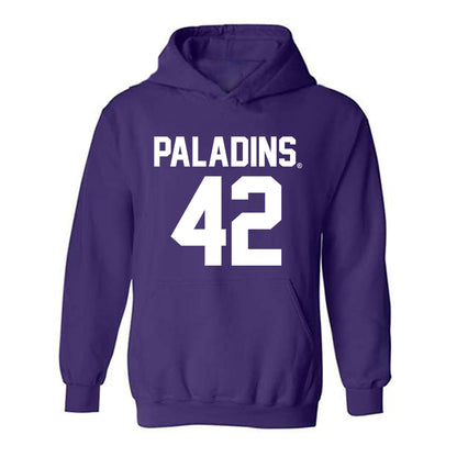 Furman - NCAA Football : Jakeman Pendleton - Replica Shersey Hooded Sweatshirt-0