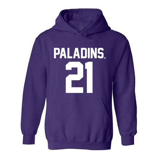 Furman - NCAA Football : Billy Lewis - Replica Shersey Hooded Sweatshirt-0