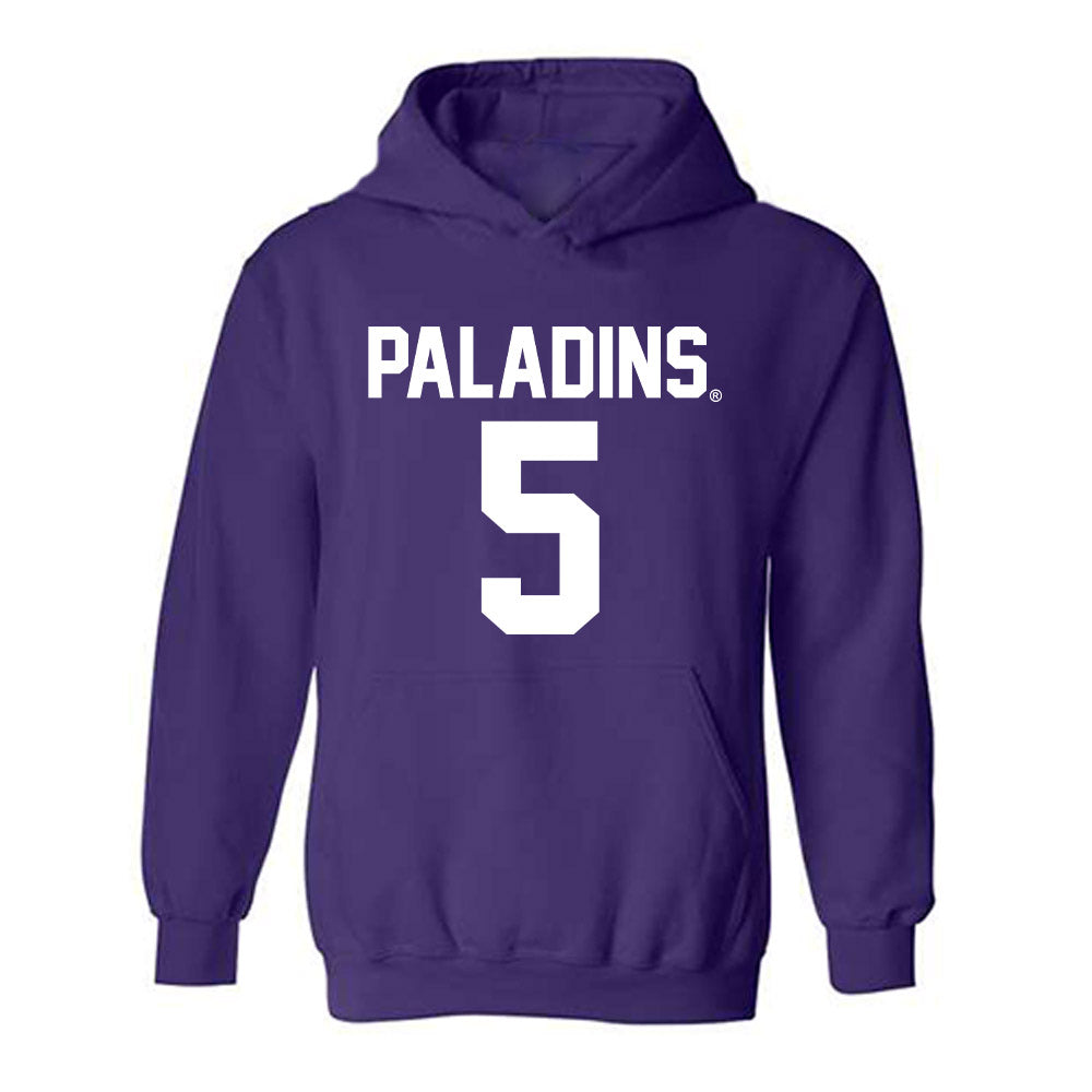 Furman - NCAA Football : Dylan Chiedo - Replica Shersey Hooded Sweatshirt-0