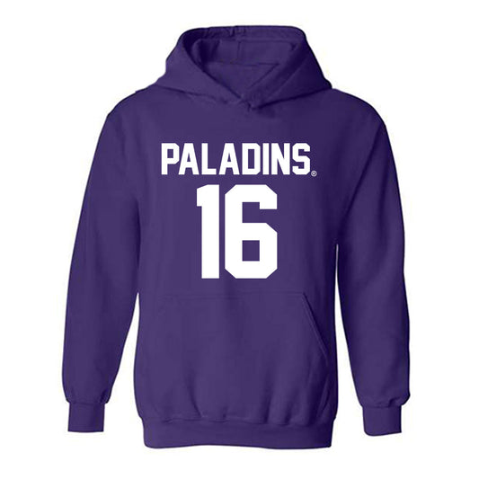 Furman - NCAA Football : Charles Ingram V - Replica Shersey Hooded Sweatshirt