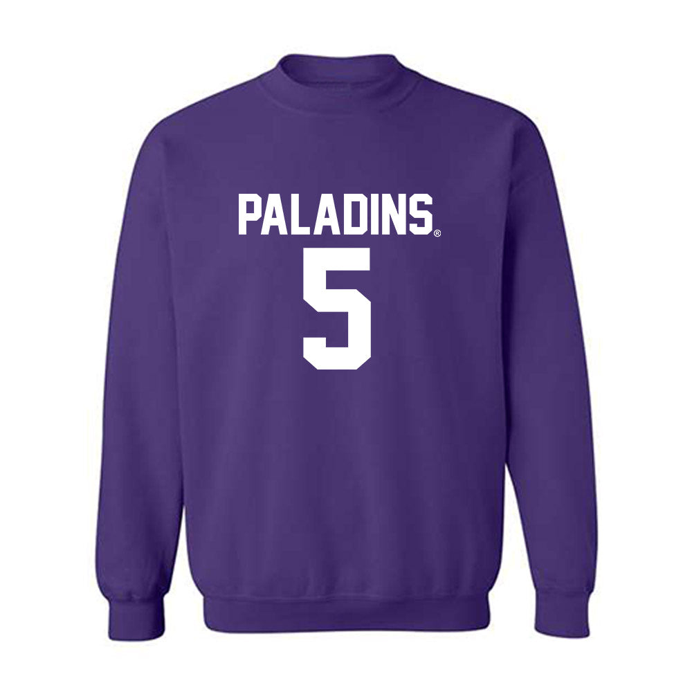 Furman - NCAA Football : Dylan Chiedo - Replica Shersey Crewneck Sweatshirt-0