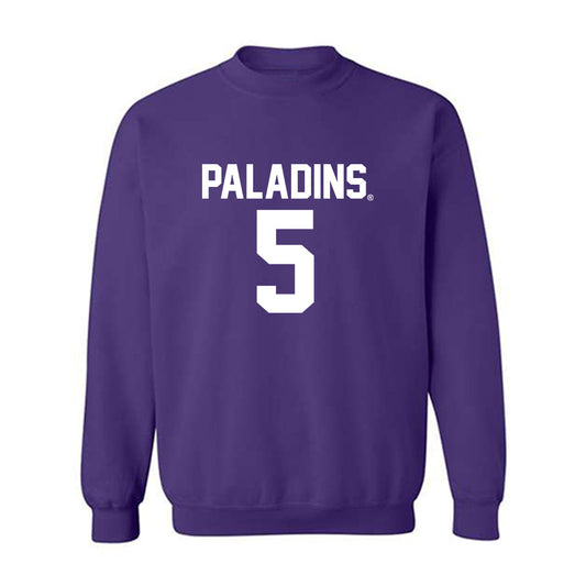 Furman - NCAA Football : Dylan Chiedo - Replica Shersey Crewneck Sweatshirt-0
