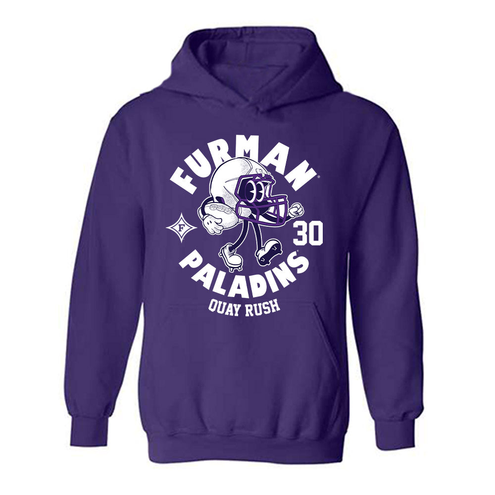 Furman - NCAA Football : Quay Rush - Hooded Sweatshirt Fashion Shersey