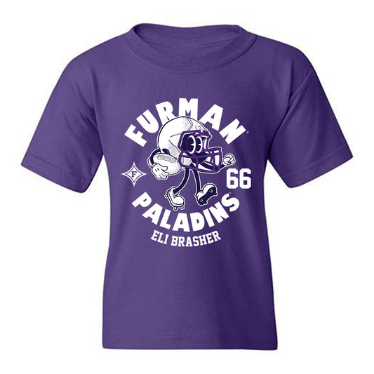 Furman - NCAA Football : Eli Brasher - Fashion Shersey Youth T-Shirt-0