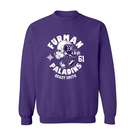 Furman - NCAA Football : Brady Smith - Fashion Shersey Crewneck Sweatshirt-0