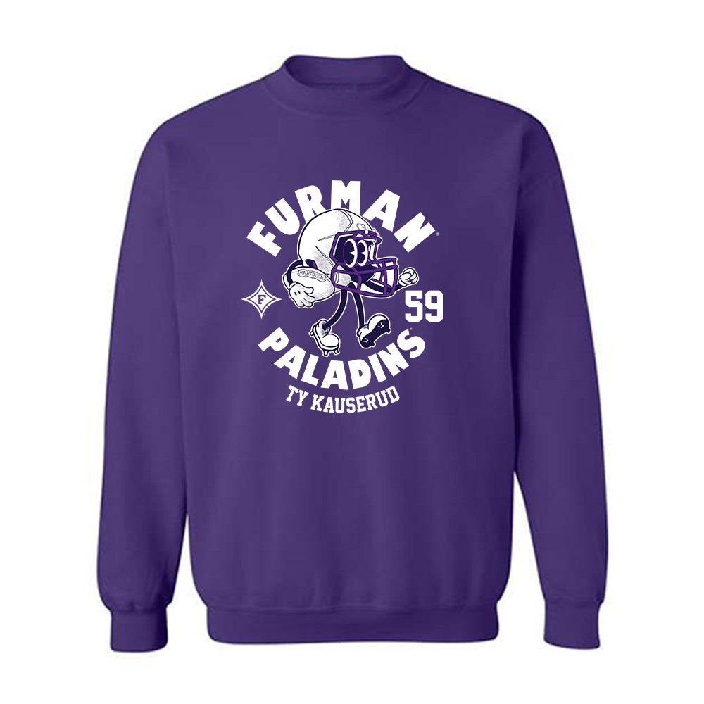 Furman - NCAA Football : Ty Kauserud - Fashion Shersey Crewneck Sweatshirt