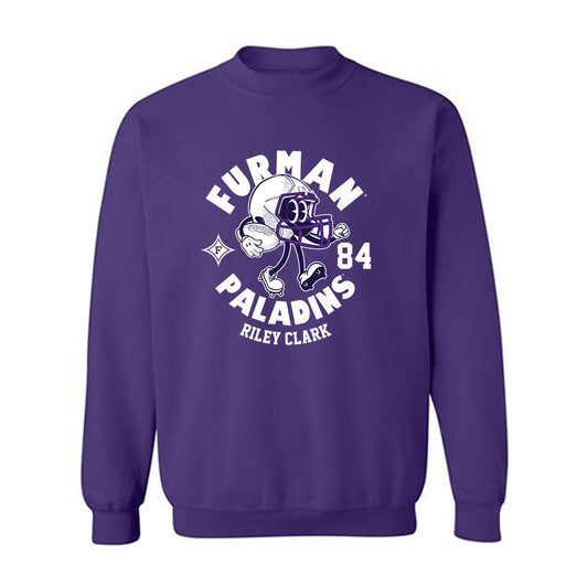 Furman - NCAA Football : Riley Clark - Fashion Shersey Crewneck Sweatshirt