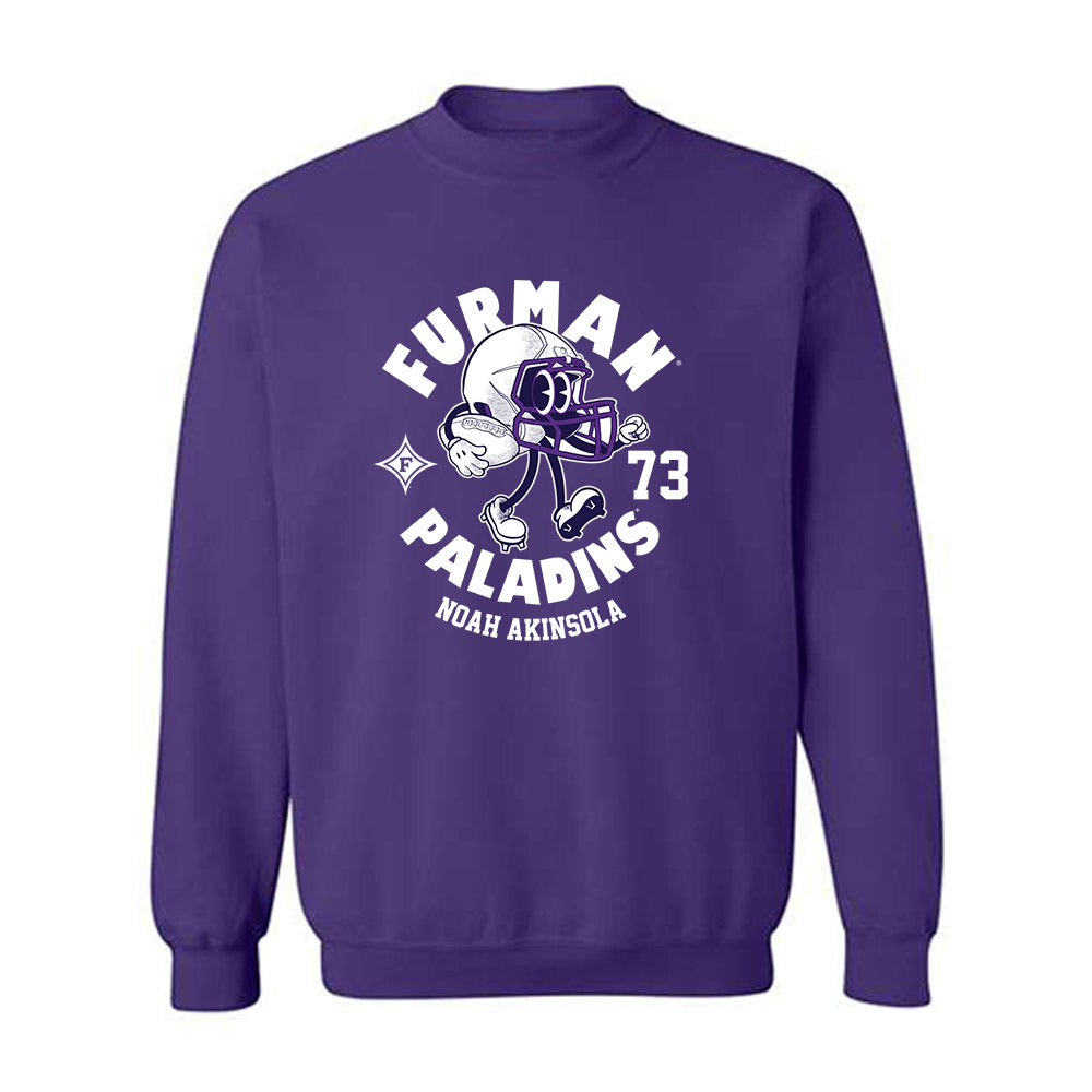 Furman - NCAA Football : Noah Akinsola - Fashion Shersey Crewneck Sweatshirt-0