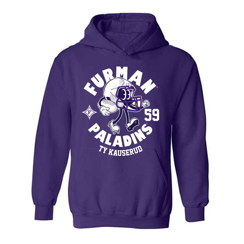 Furman - NCAA Football : Ty Kauserud - Fashion Shersey Hooded Sweatshirt