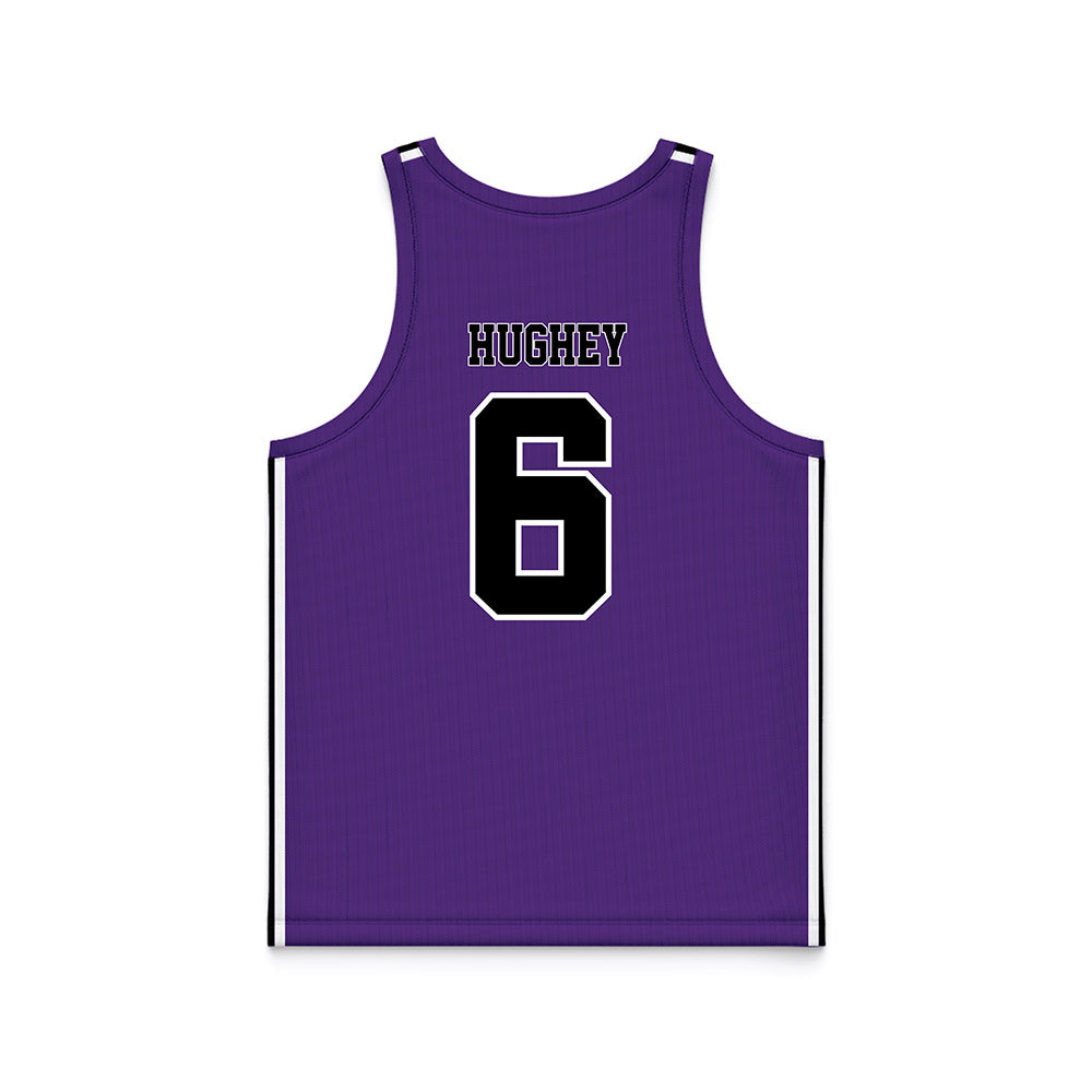 Furman - NCAA Men's Basketball : Tyrese Hughey - Purple Basketball Jersey-1