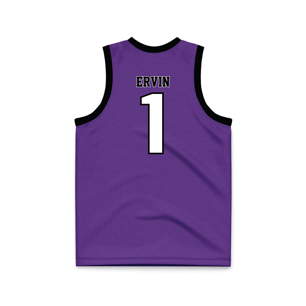 Furman - NCAA Women's Basketball : Alyssa Ervin - Purple Basketball Jersey-1