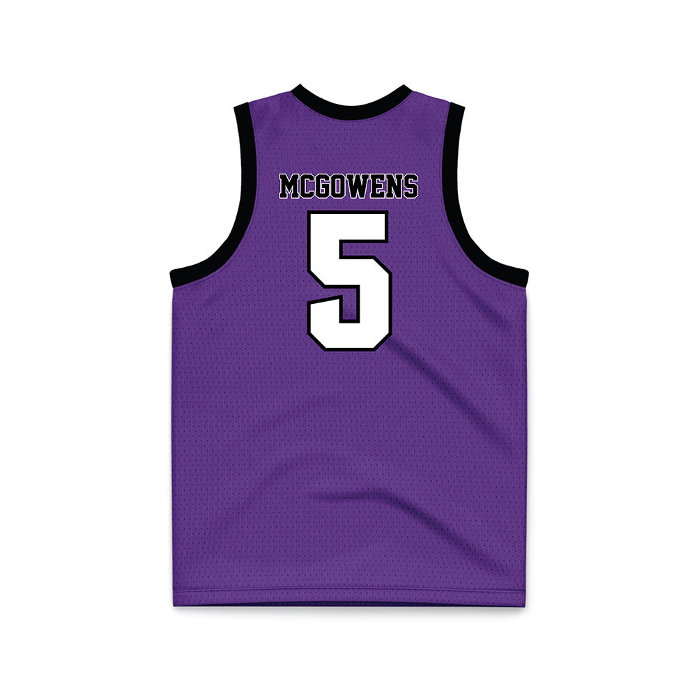 Furman - NCAA Women's Basketball : Raina McGowens - Purple Basketball Jersey-1