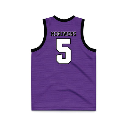 Furman - NCAA Women's Basketball : Raina McGowens - Purple Basketball Jersey-1