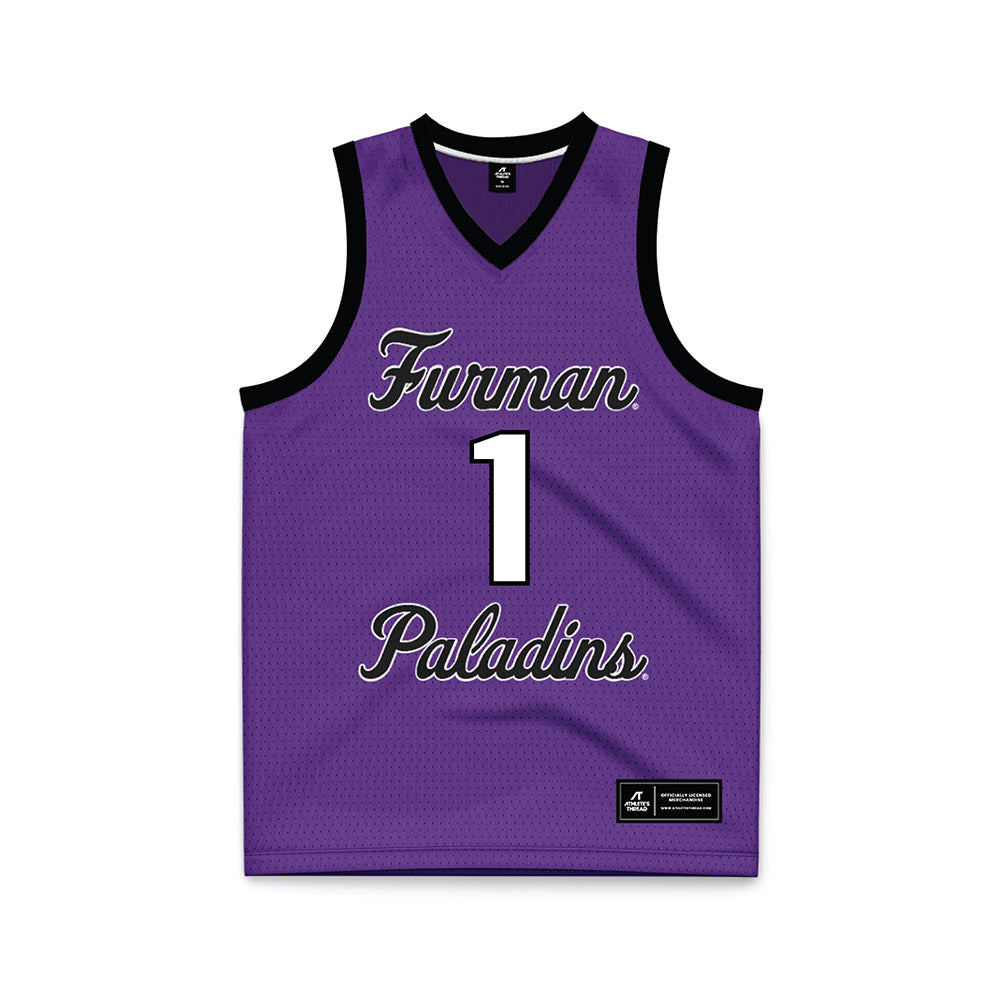 Furman - NCAA Women's Basketball : Alyssa Ervin - Purple Basketball Jersey-0