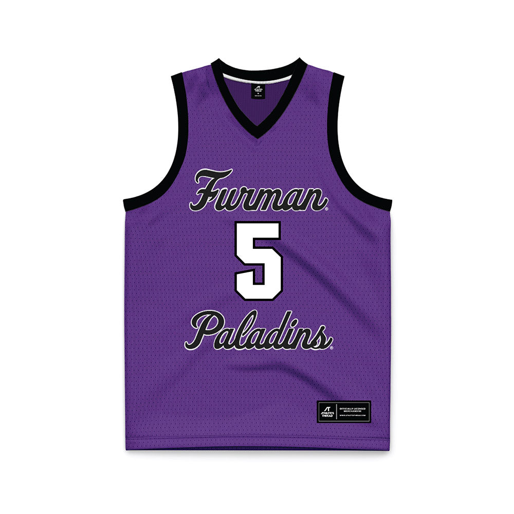 Furman - NCAA Women's Basketball : Raina McGowens - Purple Basketball Jersey-0