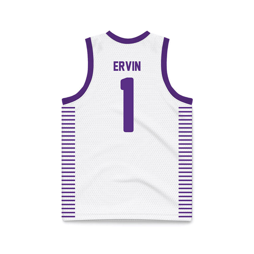 Furman - NCAA Women's Basketball : Alyssa Ervin - White Basketball Jersey-1