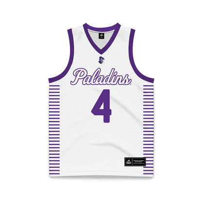 Furman - NCAA Women's Basketball : Tate Walters - White Basketball Jersey-0